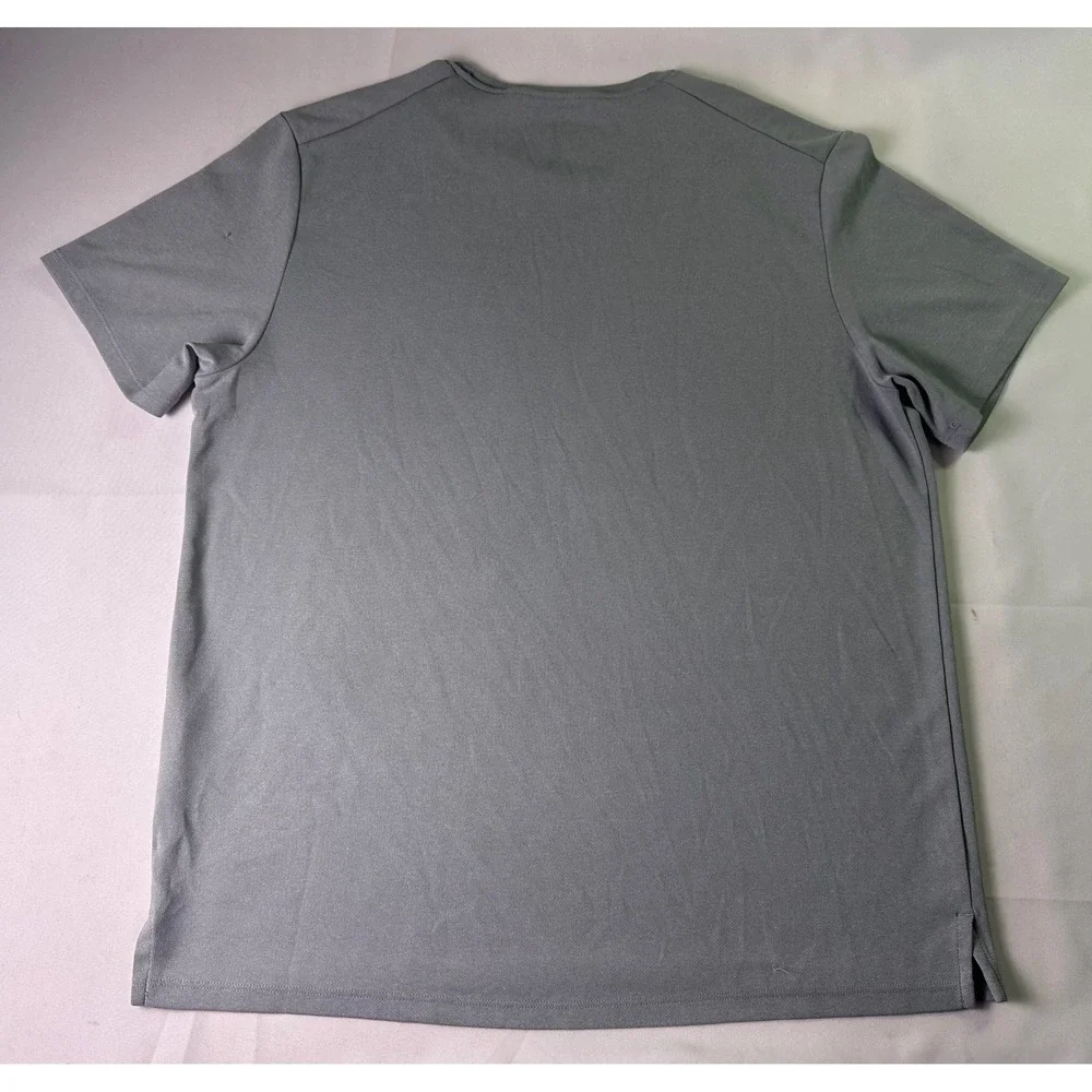 Nike Running Dri-FIT Shirt Men Medium Grey Short Sleeve Performance Training Tee